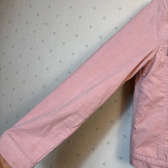 TGLA Sherpa Corduroy Trucker Lined Shirt Jacket Size Medium Soft Pink Winter - Picture 7 of 11